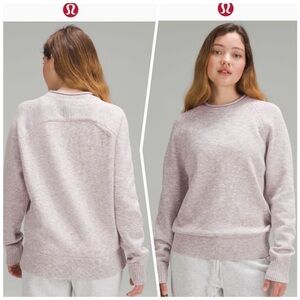 NWOT Lululemon Boxy Cotton-Blend Velvet Dust Gray Lavender Sweater size medium